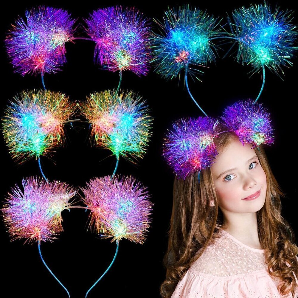 Light Up Cat Ears Headband LED Multi-Color for Women Girls Party Wear